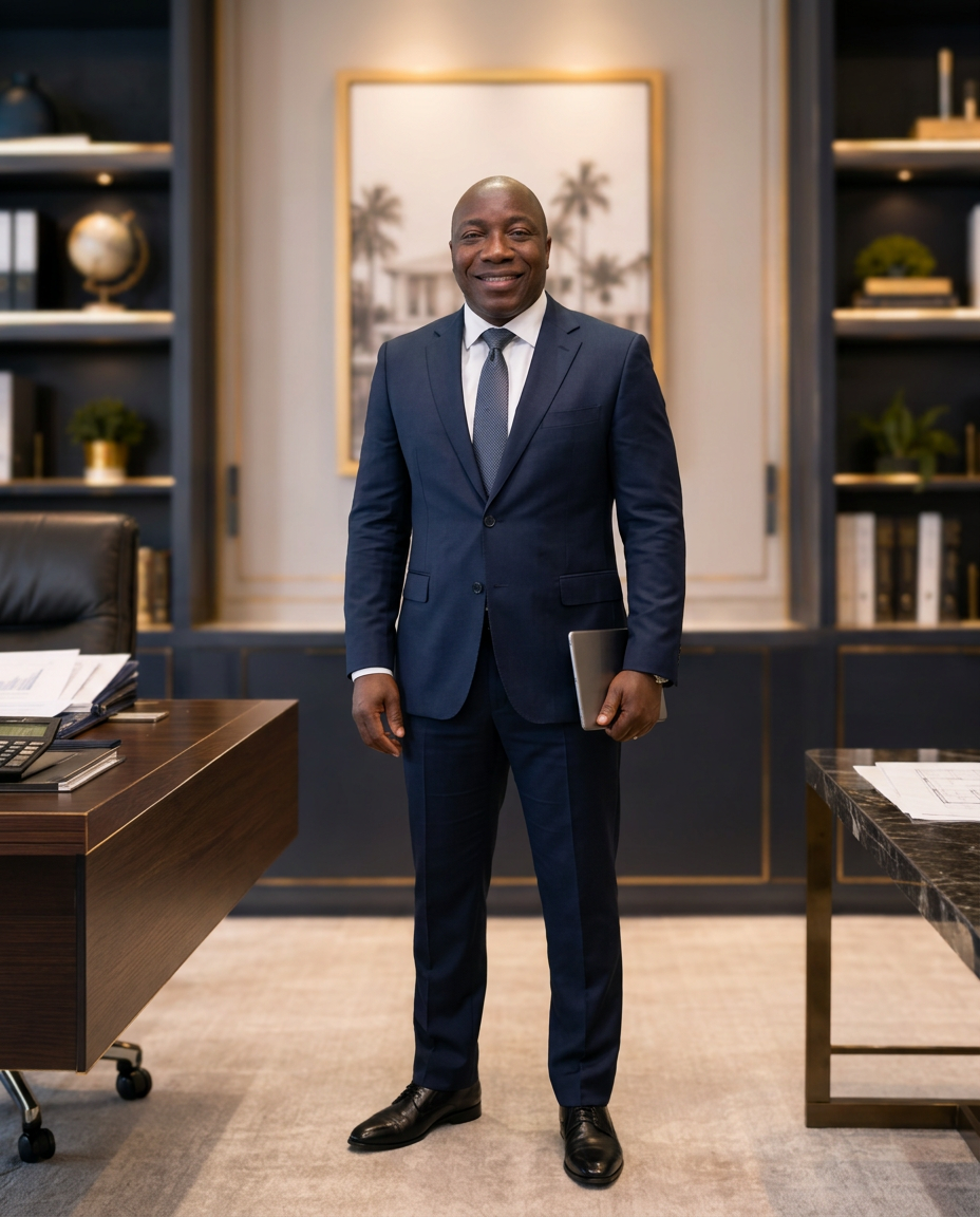 Eliseé P. Paul, Enrolled Agent and real estate agent, in his professional office